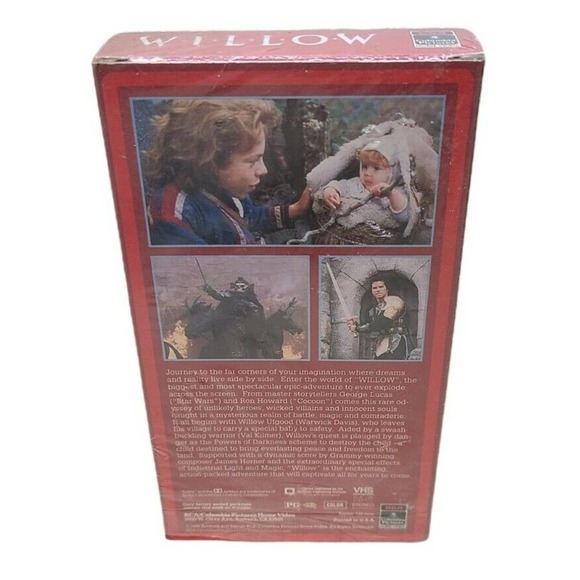 Willow VHS Like New Rare 1988 Val Kilmer Lucasfilm RCA Columbia 1st Press - Picture 3 of 5